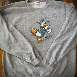 vintage 90s Disney Store Donald Duck crewneck sweatshirt unisex men’s womens 2XL